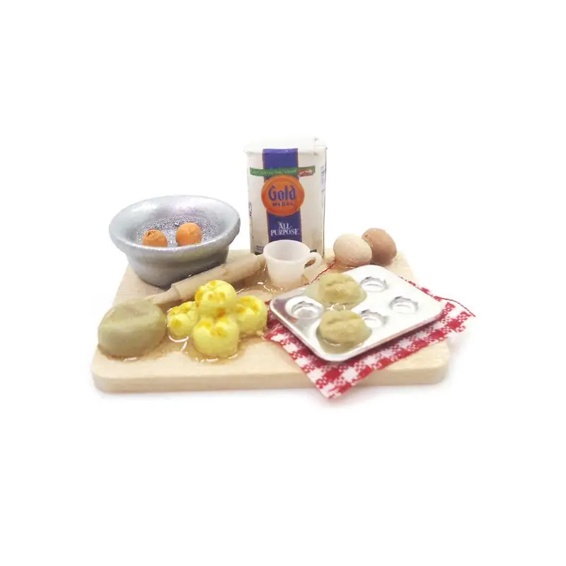 Новинка 1:12 весы кукольный домик миниатюрная Кухня Еда яйца молоко хлеб молоко бутылки доска играть игрушки для куклы детские подарки