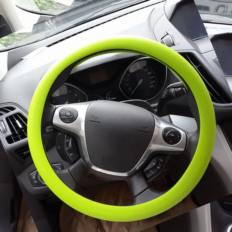 2019 Новый универсальный чехол рулевого колеса автомобиля авто силиконовый на
