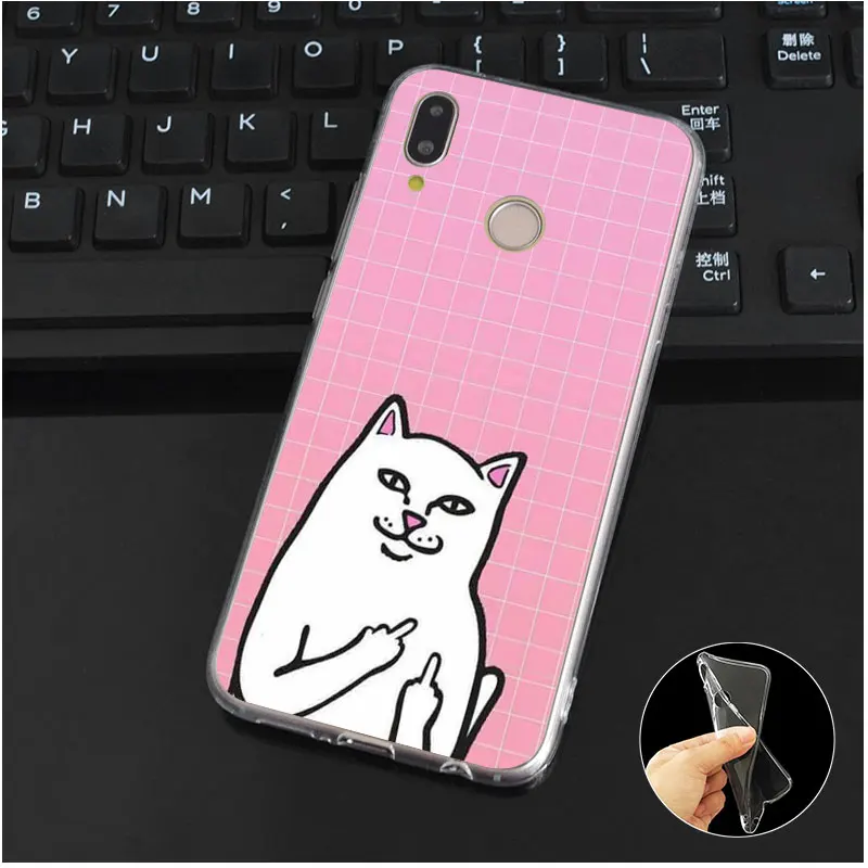 L2823 L177 Забавный Мягкий силиконовый чехол из ТПУ с кошкой чехол для Huawei P8 P9 P10 P20 P30 Lite Pro P Smart Plus - Цвет: L2823