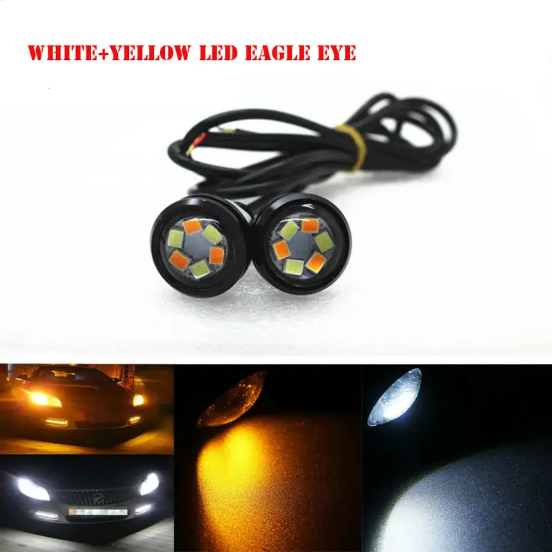 2 шт./партия 23 мм светодиодный ДХО &quotОрлиный глаз&quot дневные ходовые огни