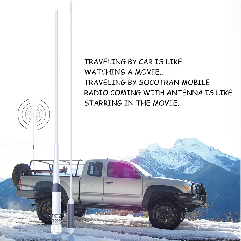 SOCOTRAN ST-7900D четырехдиапазонная Мобильная радио антенна Складная VHF/UHF PL259 Разъем