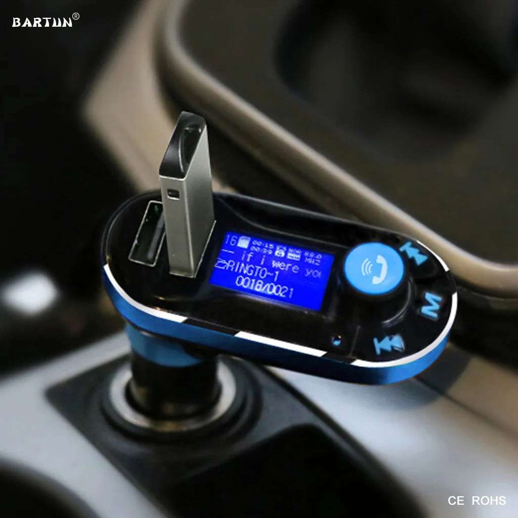Автомобильный MP3 плеер с функцией громкой связи Bluetooth FM модулятор автомобильный
