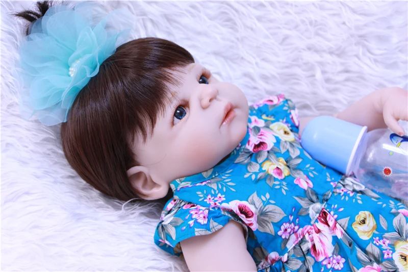 Bebes reborn 22 дюйма полностью силиконовые куклы baby doll игрушка в подарок пляжное