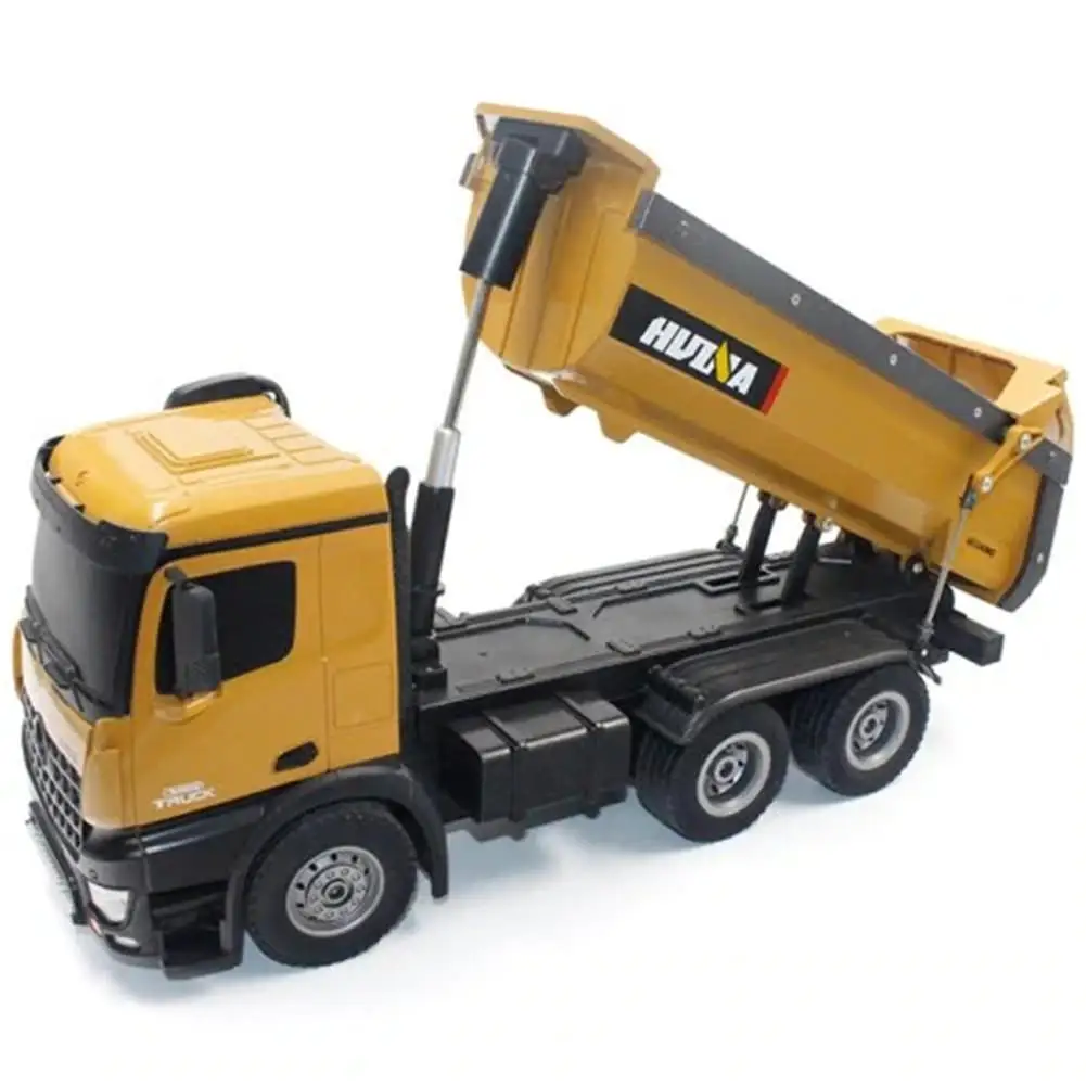 RCtown Huina 1573 RTR 2,4 GHz 10 канальный 1:14 пульт дистанционного управления RC грузовик самосвал саморазряжающийся металлический авто демонстрационный светодиодный светильник RC игрушка