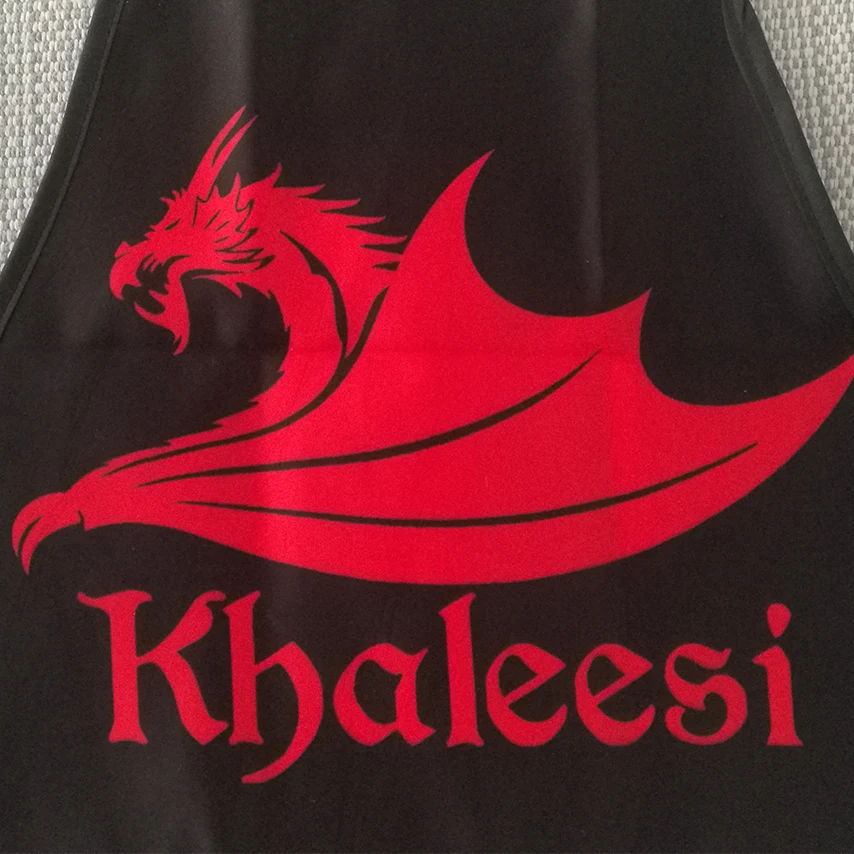 Khaleesi queen Дейенерис Таргариен Красный Дракон Игра престолов фартук для барбекю очистки приготовления пищи выпечки Кухонный Фартук вентиляторы подарок