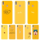 Чехол-накладка для Huawei Honor 7 8 9 10 Lite 7S 7X 7A 7C Pro, силиконовый мягкий желтый чехол для телефона Huawei Honor 10 9 8 8X MAX