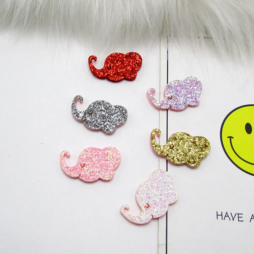 27 elephant mixed 100 шт/партия блестящая утка цыпленок слон облако форма нашивка аппликации для брошь для одежды DIY заколки для волос - Цвет: 27 elephant mixed