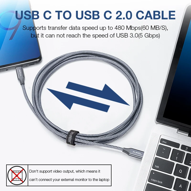 JSAUX 60 Вт USB C к usb type-C кабель PD QC 2,0/3,0 кабель для быстрой зарядки для Macbook samsung Google Pixel