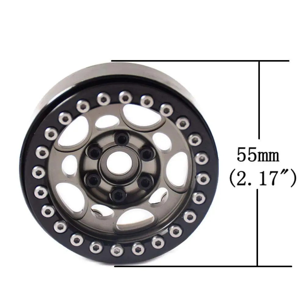 4 шт. Металл 1 9 &quotсверхмощный Beadlock колеса диски для 1/10 RC Гусеничный осевой Scx10 II D90
