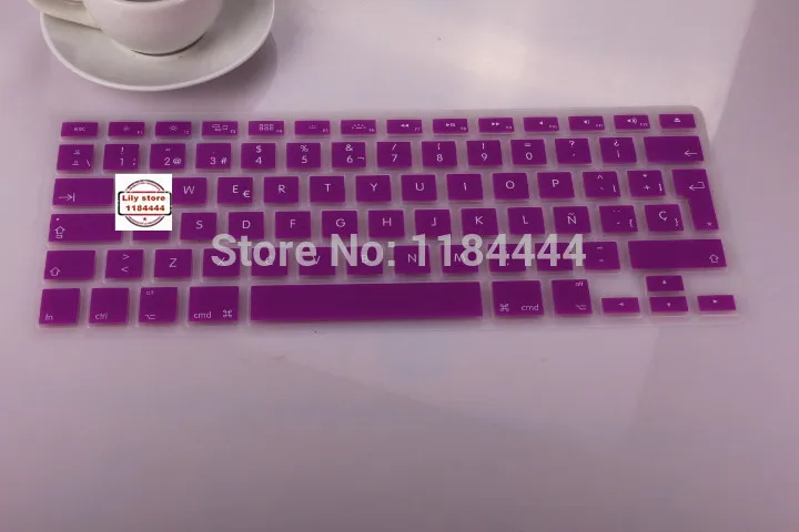 Европейская испанская буква клавиатура Обложка пленка для Macbook Pro Retina 13 15