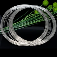 500loops silver tone round alloy memory beading wire for necklace jewelry diy component 140mm