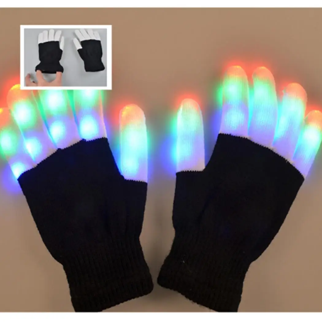 Светодиодный вечерние быстросъемные ночной клуб яркие светящиеся перчатки