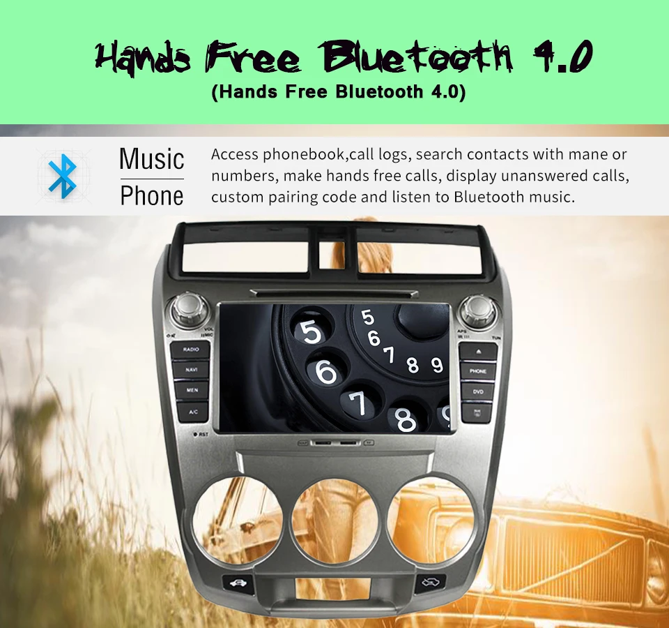 Oem 2 din GPS dvd плеер для Honda City 2010 2013 Авторадио Навигация головное устройство