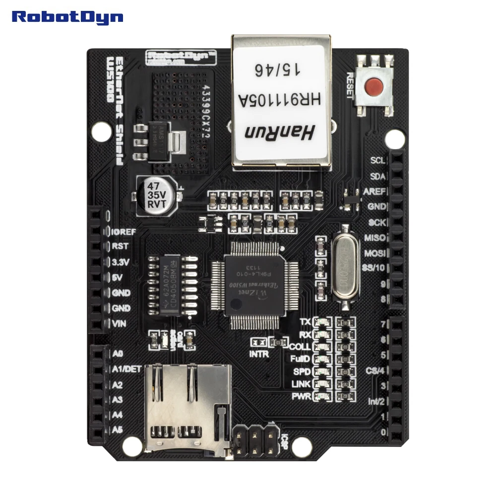 W5100 Щит Ethernet. Совместимый для Arduino UNO mega | Электронные компоненты и принадлежности