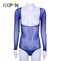 iixpnj womens belly dance bodysuit see through sheer mesh opened bust body stocking high cut thong leotard unitard bodysuits