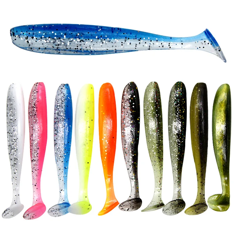 

5pcs/lot 70mm 2g Wobblers Fishing Lures Easy Shiner Silicone Bait Soft Lures Jig Swimbait Double Colors Soft Bait