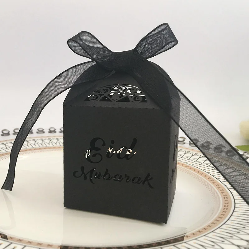 10 шт Happy Eid Mubarak коробка конфет подарочные коробки украшения для Рамадана DIY бумажная Подарочная коробка Исламские мусульманские аль-Фитр ИД вечерние украшения