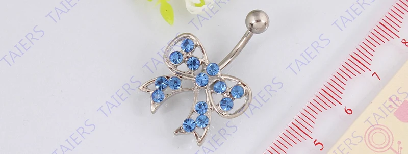 Кольцо для пупка из хирургической стали без никеля с кристаллами|ring insert|jewelry puzzle