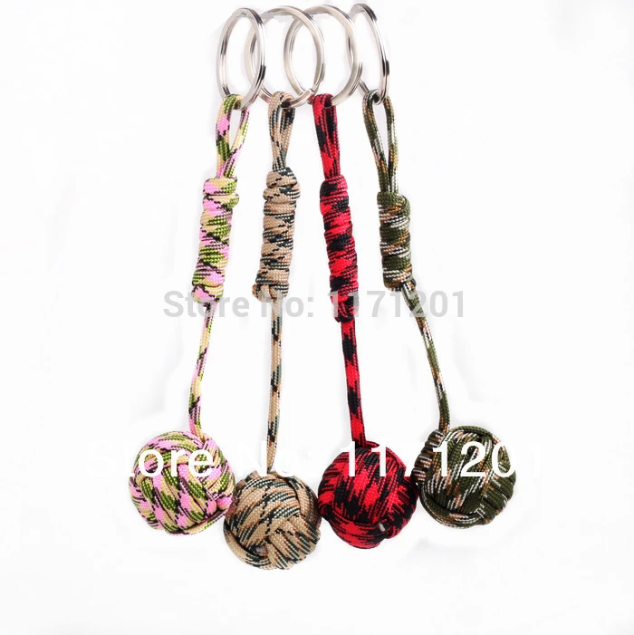 Брелок 550 Паракорд обезьяна кулак 1 ''деревянный внутри Бесплатная