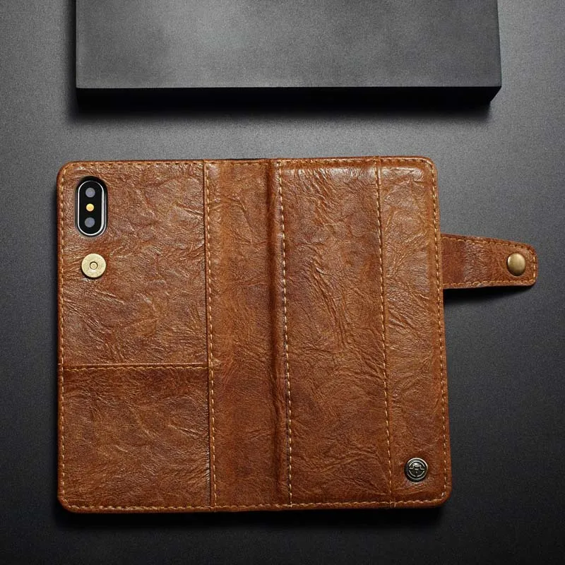 CaseMe Luxury Leather Stand Case For iPhone X Magnetic Phone Cover Multifunction Flip Wallet Card Slot Cases iPhoneX | Мобильные