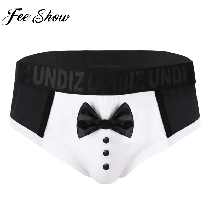 Feeshow новинка мягкое нижнее белье Butler цветные с милым бантиком смокинг трусы
