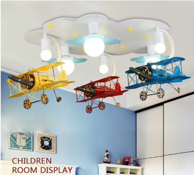 Современные декоративные светодиодные потолочные светильники в виде самолета