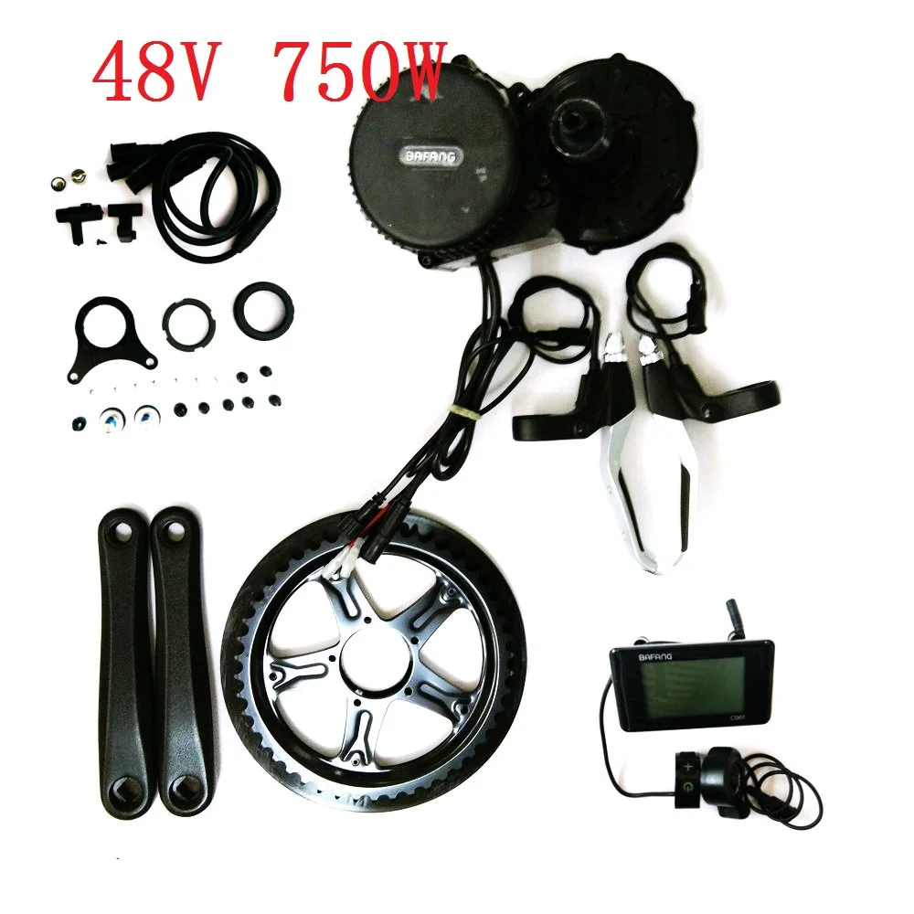 Ebird BBS02B 48V 750W Средний привод грузовой автомобиль BAFANG DIY преобразования трехколесного велосипеда, фара для электровелосипеда в Наборы для горного велосипеда велосипед для поездок по городу - Цвет: with c961 display