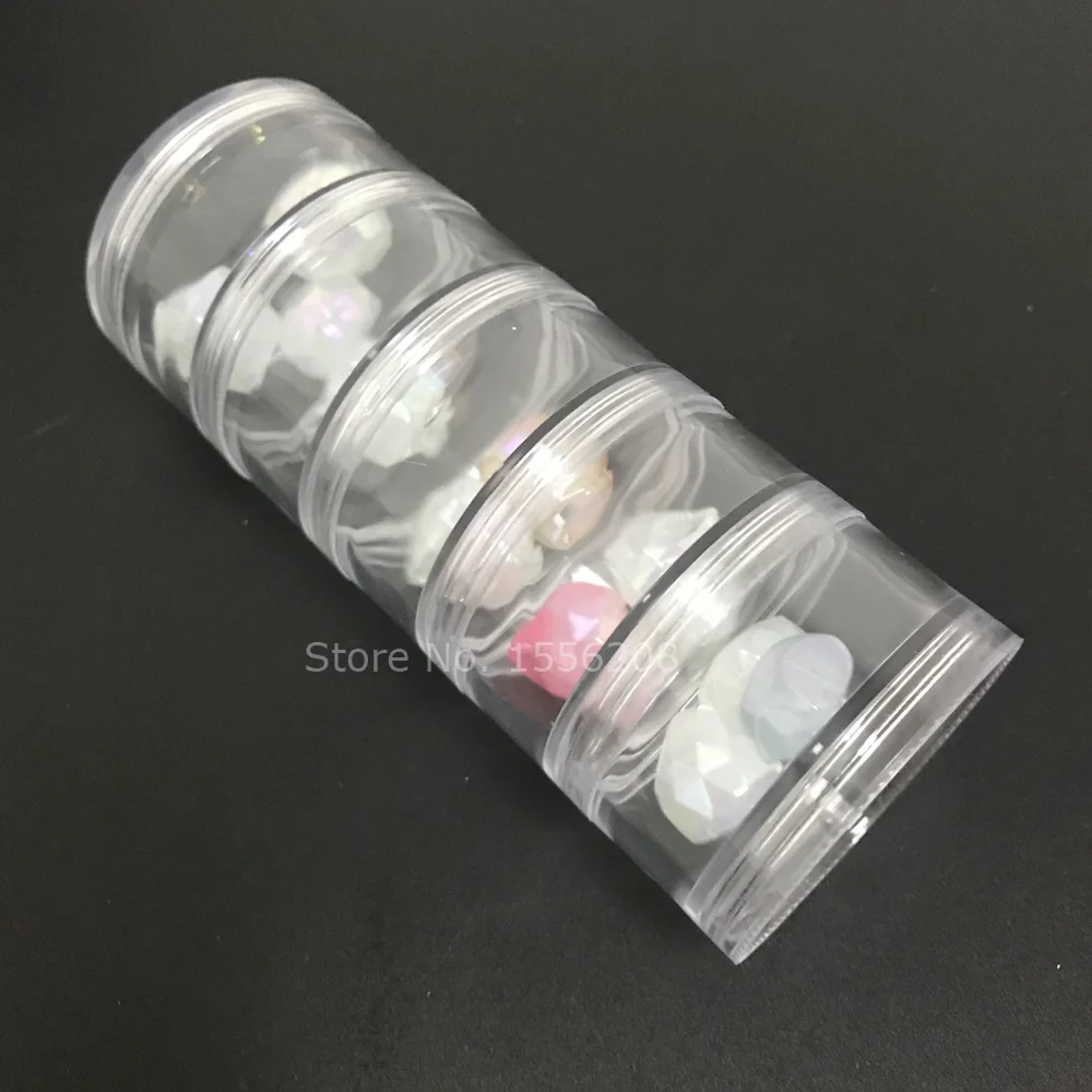 Пластиковый контейнер для ювелирных изделий диаметр 50 мм 5 уровней|box bead|box tacklebead