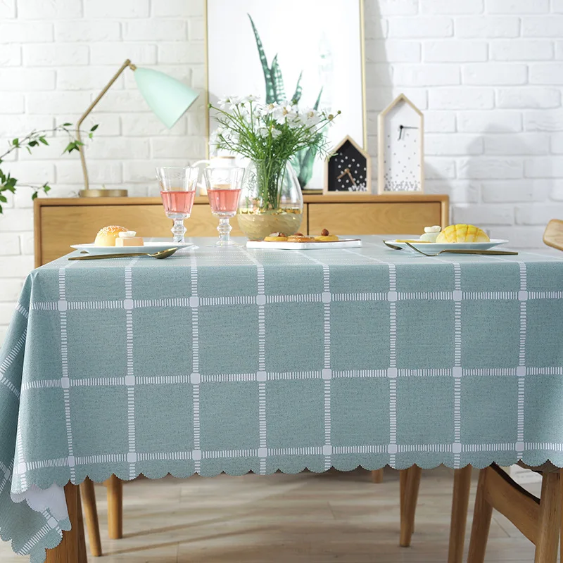SKTEZO ПВХ решетка водонепроницаемая и маслостойкая без стирки скатерть кружевная