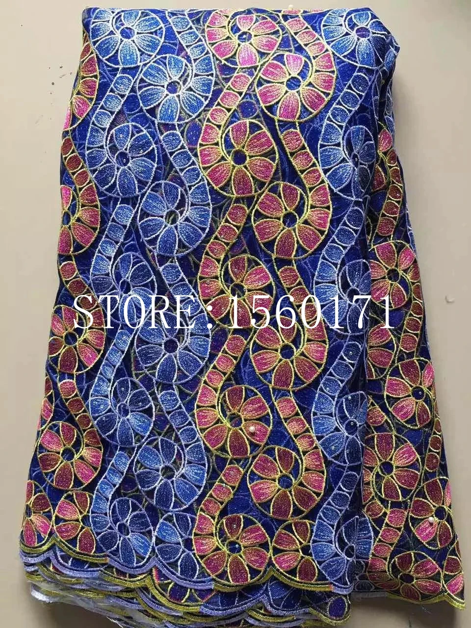 Free Shipping by DHL!! Nigerian swiss tulle lace beautiful african fabric for wedding shiny dresses.WB5287 | Дом и сад