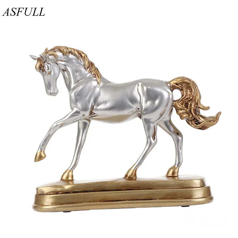 Декоративные поделки ASFULL украшение в виде лошади искусственная статуэтка