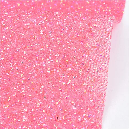 Pink AB color Прямая с фабрики 24x40 см Стразы/стразы на сетчатой основе отделка исправление стразы кристалл аппликация свадебное платье Декоративные - Цвет: Pink AB color