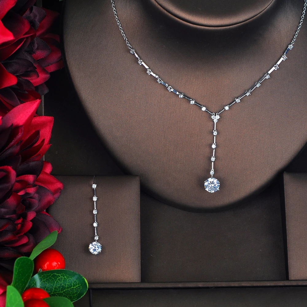 Комплект ювелирных изделий HIBRIDE Женский длинный небольшой комплект из