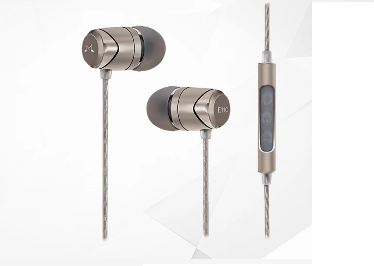 Silver Новейшая модель SoundMAGIC E11C наушники-вкладыши с микрофоном тяжелый бас Музыка ухо мобильный наушник оригинальные анти-фальшивые - Color: Silver