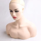 Новинка, 1 шт., Женский реалистичный манекен, голова из ПВХ, украшения и шляпа, стенд форма ПВХ, парик Torson