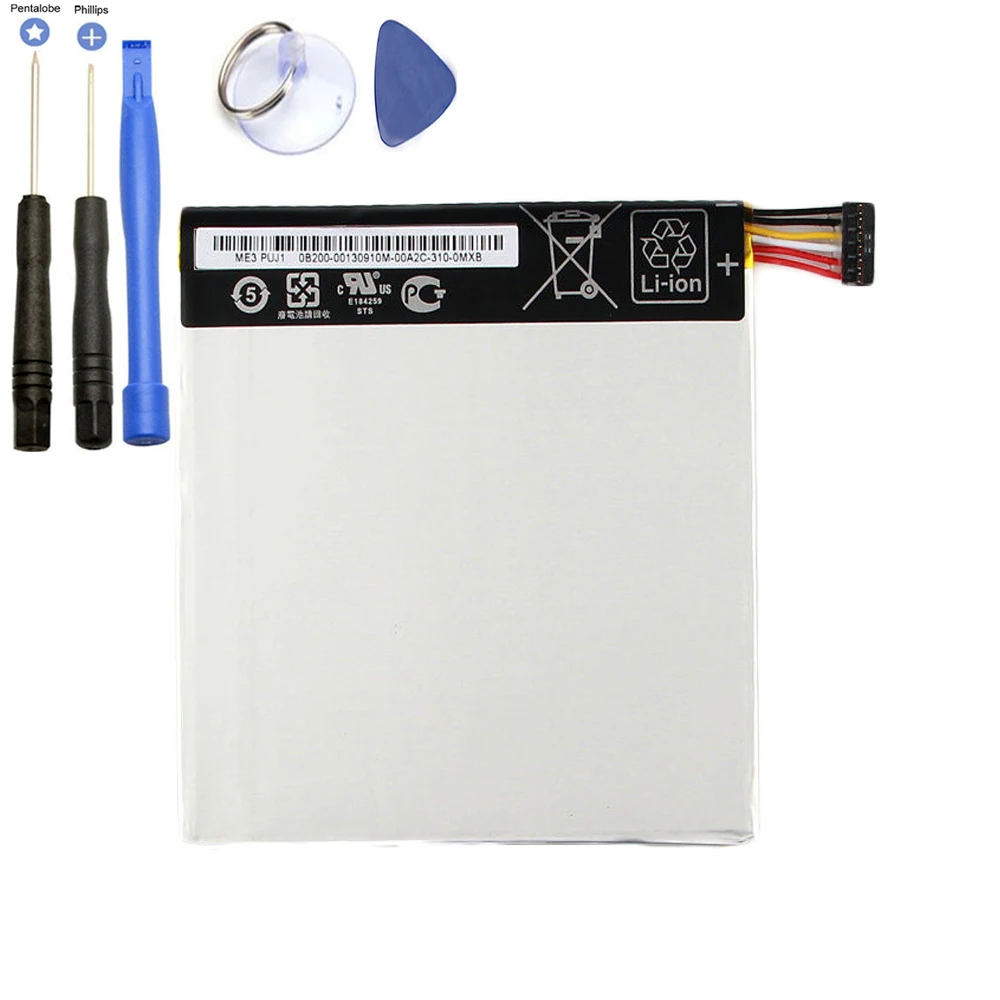 

Аккумулятор для планшета Asus FonePad 7 ME372CG K00E ME372 3950 мАч C11P1310, внутренняя сменная литий-ионная батарея с инструментами