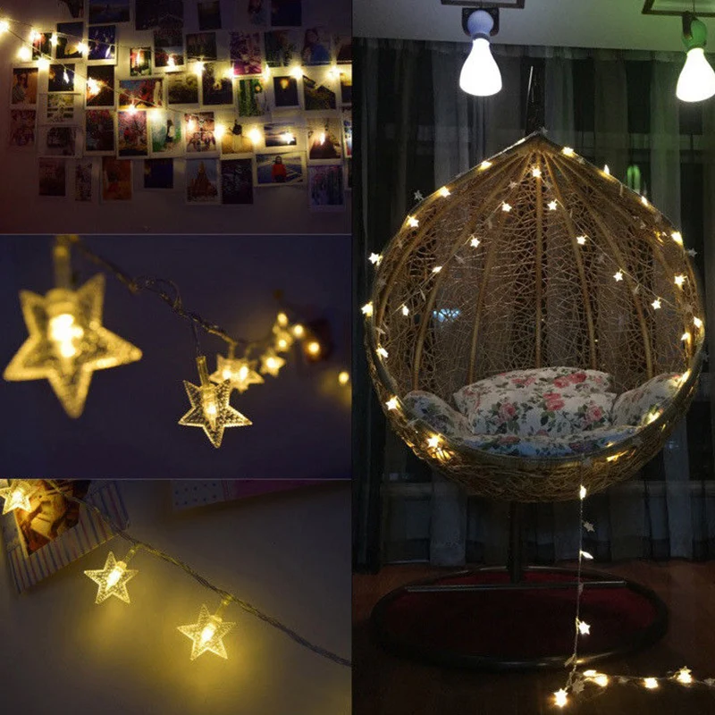 Романтическая сказочная гирлянда Сказочная 20 светодиодов 2 м круглая шаровая