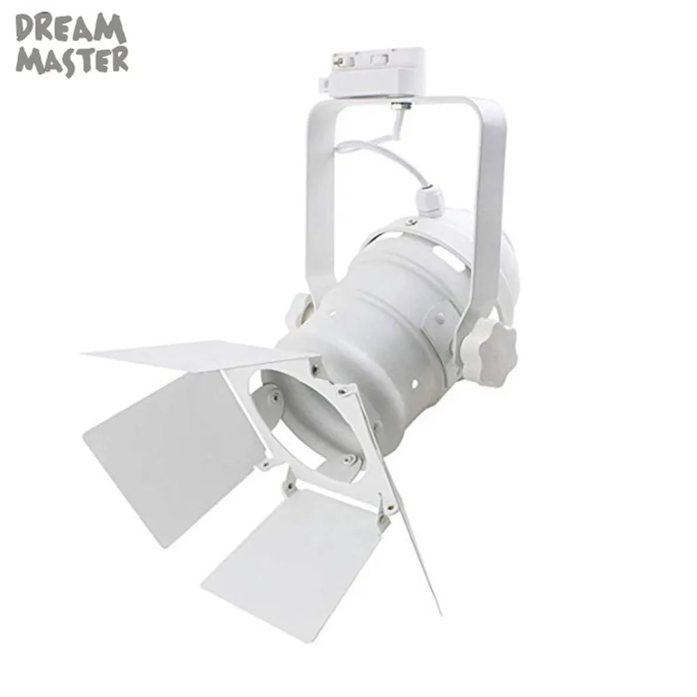 Винтаж современные промышленные к трековой лампе театр светильник с 4 лист двери