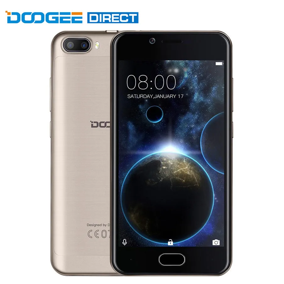 Уникальный Doogee стрелять 2 1 ГБ + 8 3 г смартфон 5.0 дюймов Android 7.0 MTK6580A 4 ядра 1.3 ГГц 5.0MP