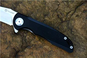 Black handle CF1011 карманные походные ножи TIGEND бренд D2 лезвие зеленый или черный G10 Ручка складные ножи для EDC подарок - Цвет: Black handle