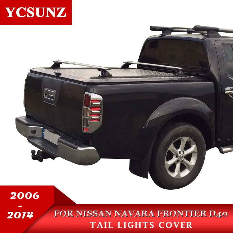 Автомобильные хромированные аксессуары Navara 2006, задний светильник, Накладка для Nissan Frontier Navara D40 2006-2013, Накладка для автомобиля
