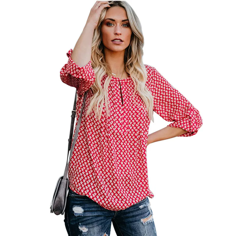 DORVIVON chemise longue femme 2019 весенние женские шифоновые блузки с длинными рукавами
