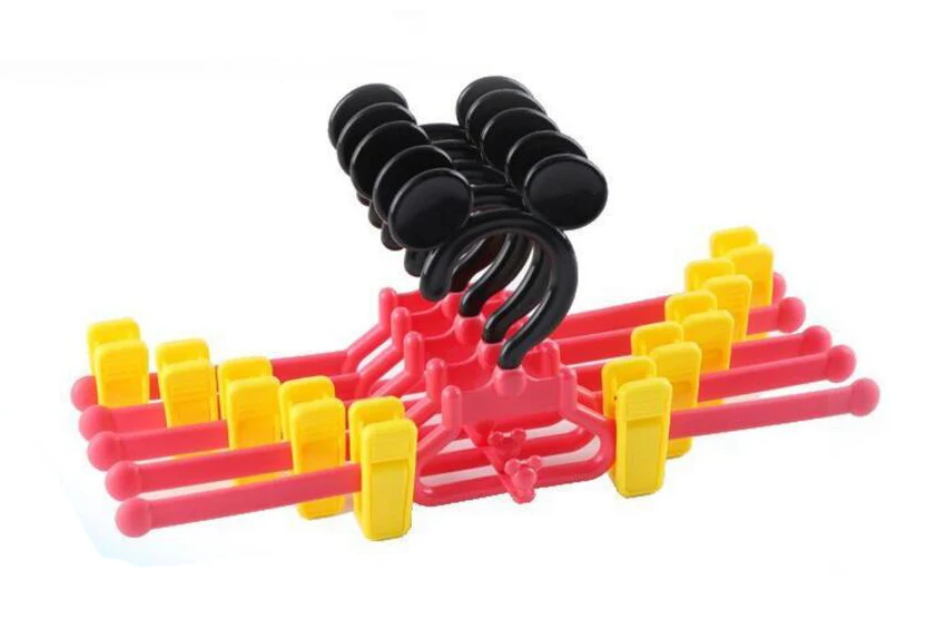 Cute Cartoon Plastic Pants Skirt Hanger Space Saving Can be Combine Dress Mickey &amp Minnie Style (15 Pieces/ Lot) | Дом и сад