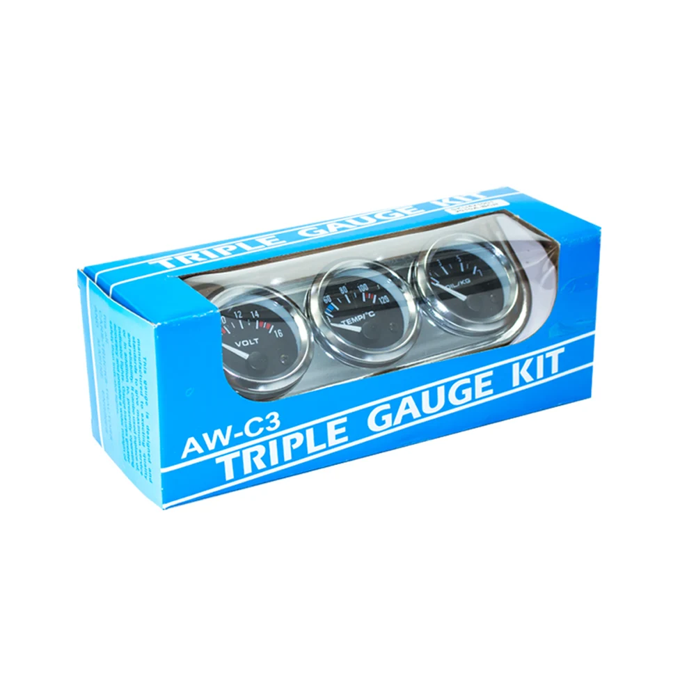 2 дюймовый тройной датчик 52 мм 3 в 1 измеритель температуры воды давления масла