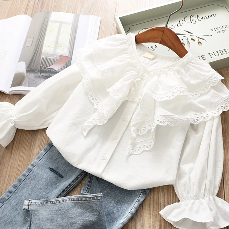 Популярный новейший детский топ с длинными рукавами 2019 г. новая весенняя детская