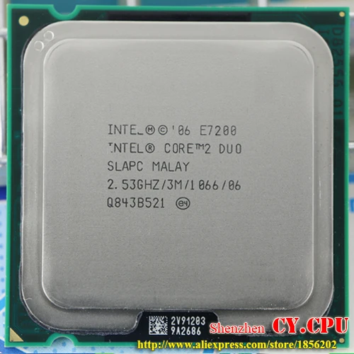 Процессор Intel Core 2 Duo E7200 cpu (2 53 ГГц/3 м/1066 ГГц) Socket 775 Бесплатная доставка | Компьютеры