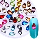 Стразы для ногтей с плоским дном, цветные кристаллы для самостоятельного маникюра, 3d-аксессуары для украшения ногтей, 1 коробка