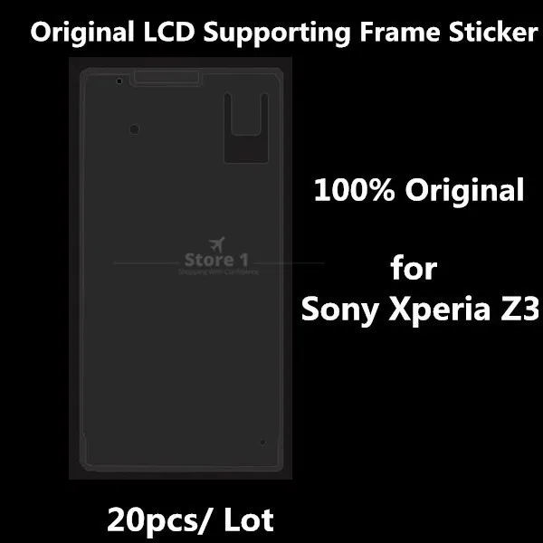 20 шт./лот оригинал для Sony Xperia Z3 Передняя опорная рамка ЖК экрана Защитная Клейкая