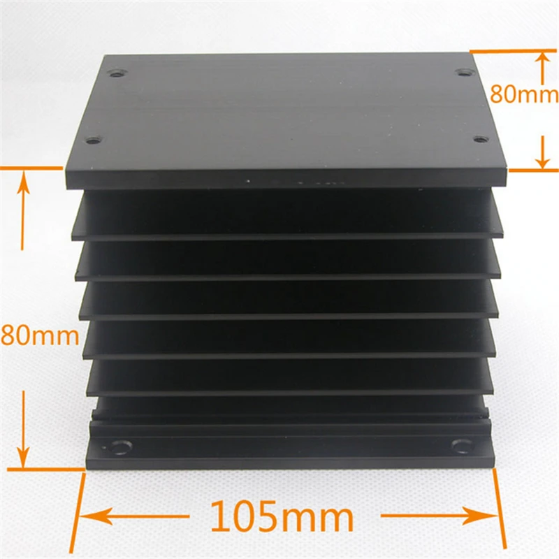Solid State Relay Heating Radiator 105X80X80 mm be used for Three phase solid state relay 25A 40A (CX-E) | Обустройство дома