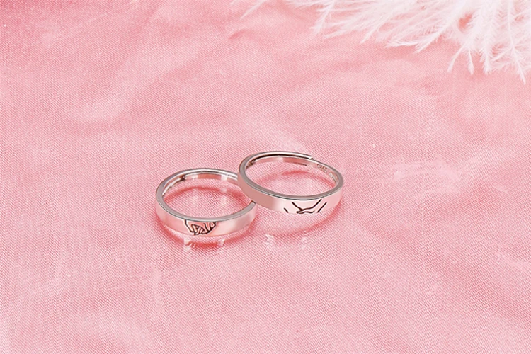 Новое поступление, Anillos Anel Masculino, 925 пробы, пара колец для пар, удерживайте руку, открытые кольца для влюбленных, ювелирные изделия, подарок